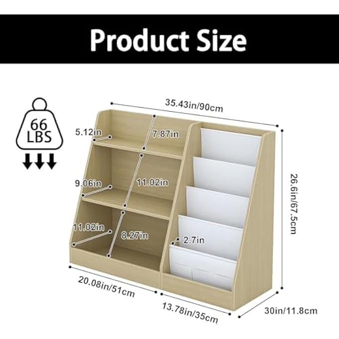 rayihni KIDS BOOKSHELF(WOOD COLOR) - Image 4